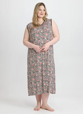 Mixed Print Night Gown