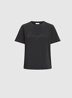 T-shirt à encolure dégagée