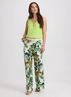 Pantalon Olivia à motif feuilles