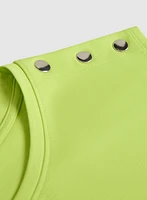 Metallic Button T-Shirt