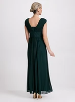 Robe maxi à appliqué de broderies