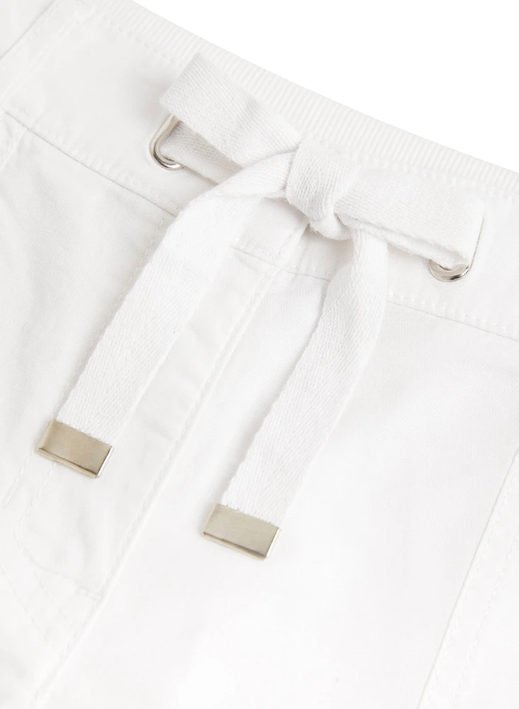 Capri à enfiler style parachute zips