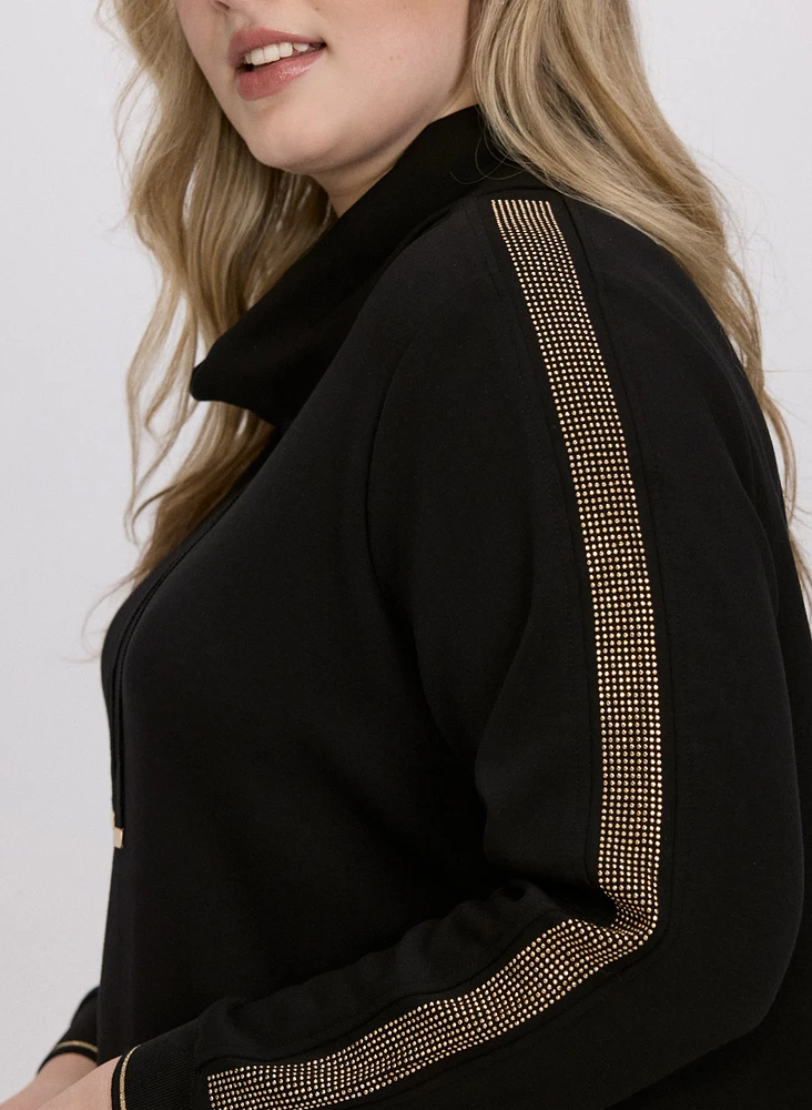 Rhinestone Sleeve Top
