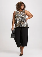 Leaf Print A-Line Top