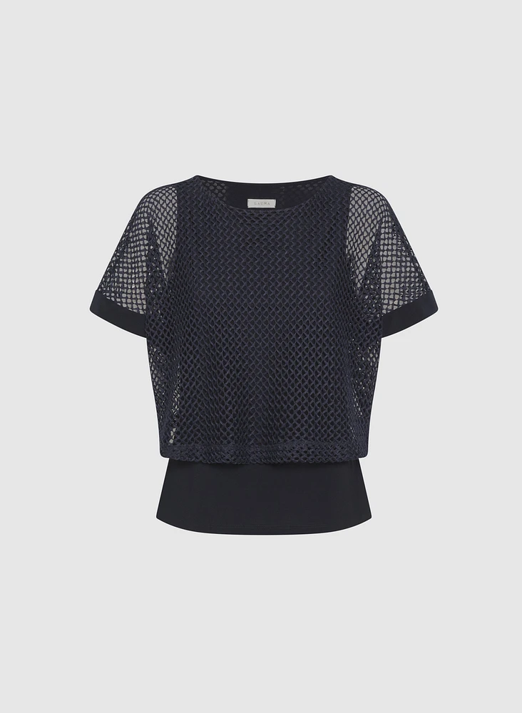 Short Sleeve Crochet Top
