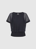 Short Sleeve Crochet Top