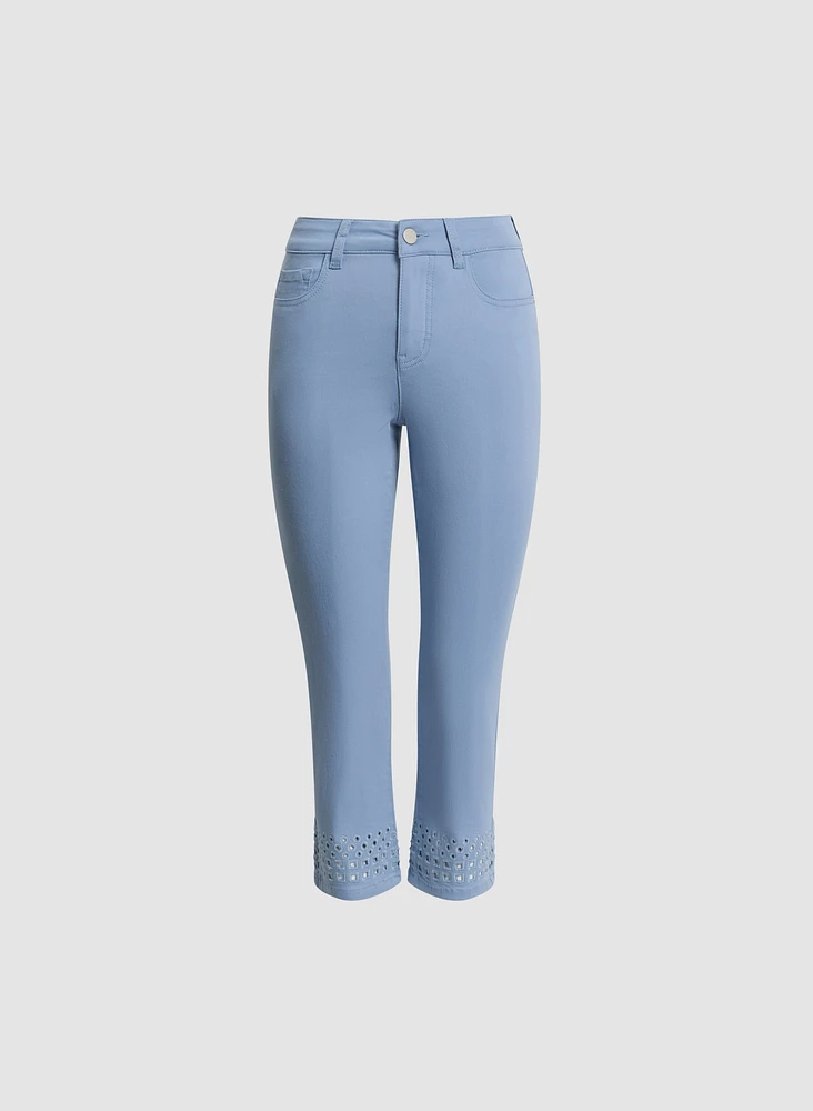 Straight Leg Denim Capris