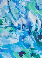Floral Waterfall Drape Dress