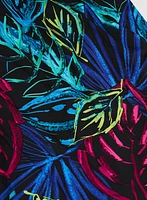 Robe maxi à motif tropical