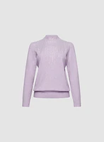 Pull en tricot à cristaux cascade