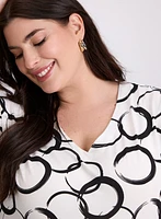 Sketch Circle Print Top