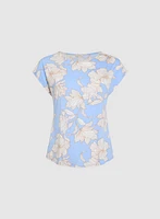 Scoop Neck Floral T-Shirt