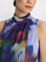 Tiered Abstract Dress
