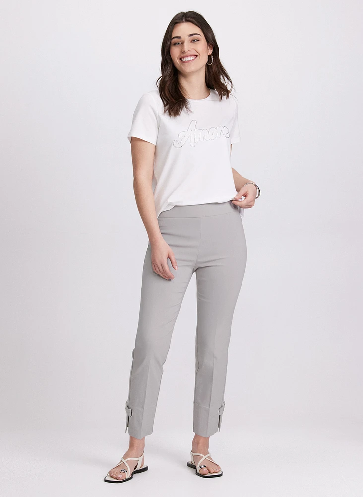 Sofia Slim-Leg Pants - Short