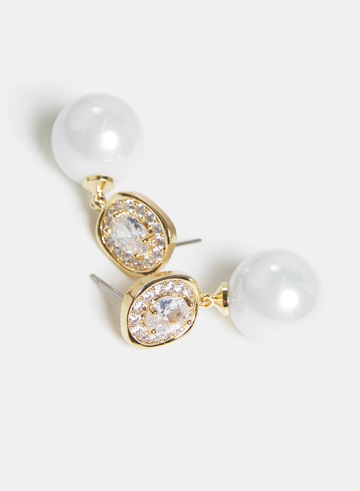 Boucles d'oreilles pendantes à perles