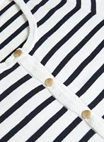 Cardigan en tricot rayé