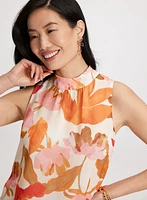Sleeveless Floral Blouse