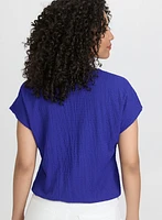 Textured Drop Shoulder Top