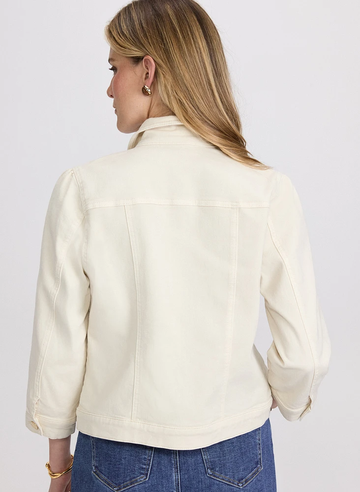 Veste en jean à manches ballon