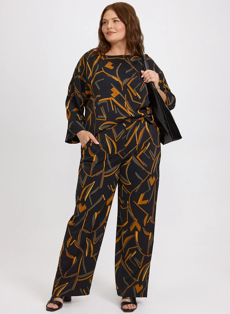 Joseph Ribkoff - Pantalon fluide à lignes abstraites