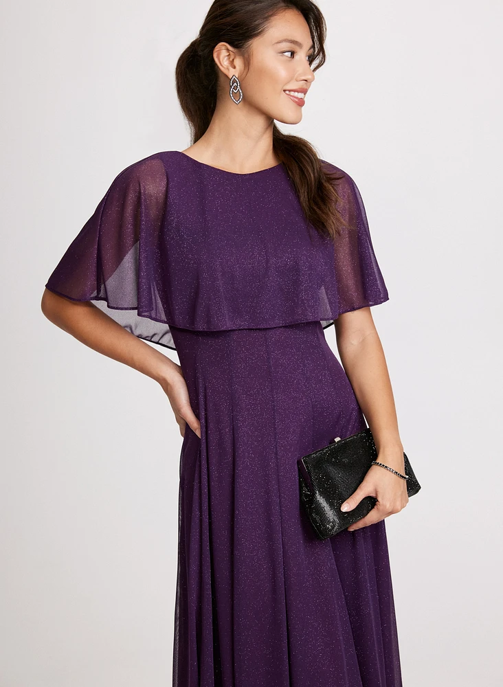 Asymmetric Capelet Dress