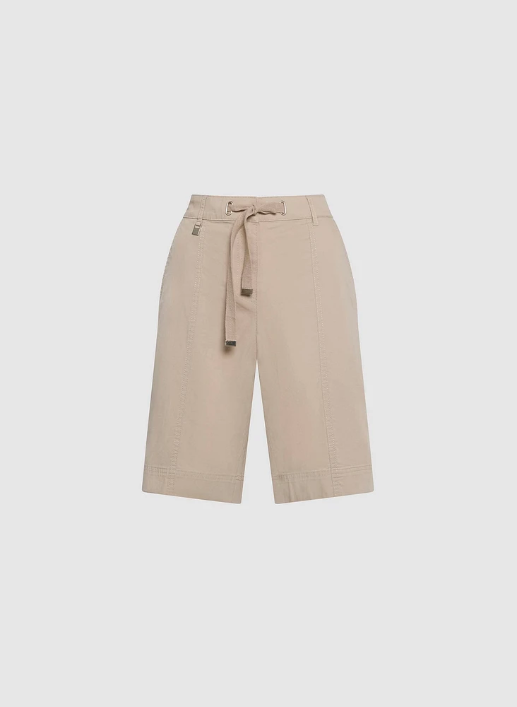 Cotton-Blend Drawstring Shorts