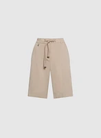 Cotton-Blend Drawstring Shorts