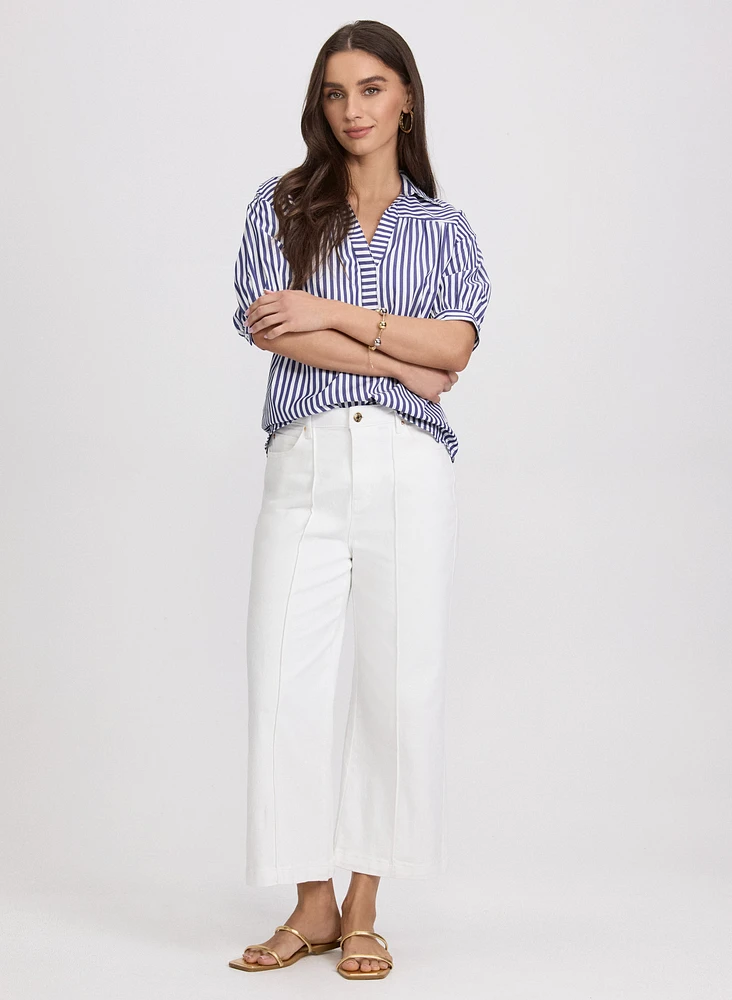 Blouse en coton rayée