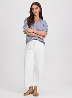 Blouse en coton rayée