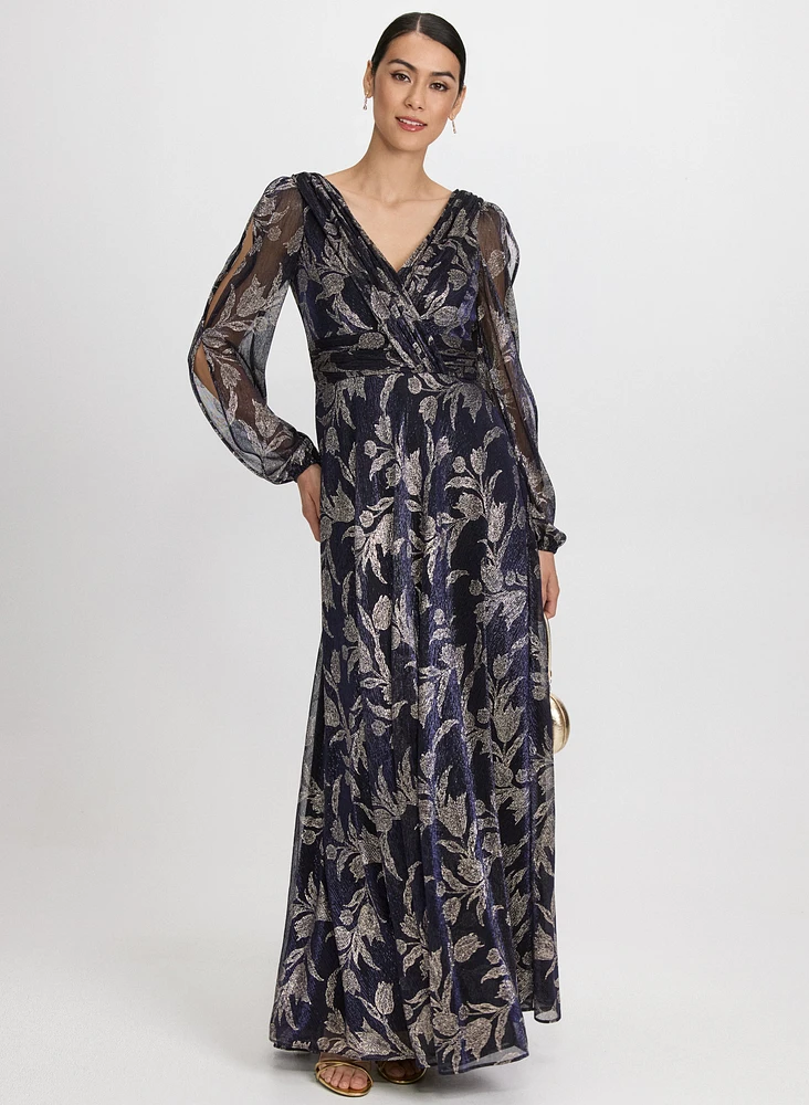 Foiled Floral Dress