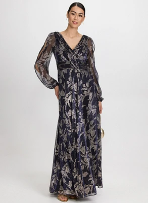 Foiled Floral Dress
