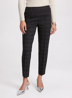 Pantalon Sofia à jambe étroite carreaux – court