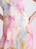 Robe florale à volants