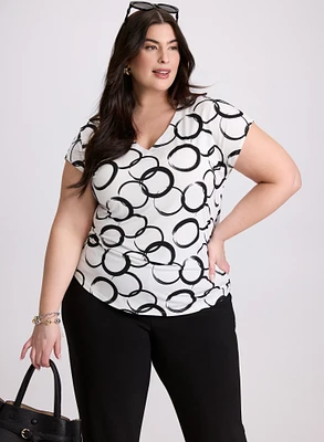 Sketch Circle Print Top