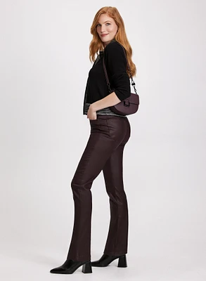 Coated Slim Leg Jeans