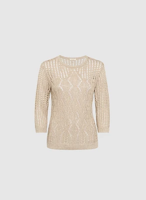 Open Weave Cable Stitch Sweater