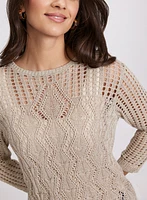 Pull en tricot ajouré