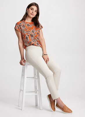 Cap Sleeve Top & Ankle-Length Pants