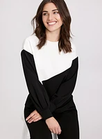 Colour-Block Long Sleeve Top