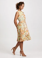 Floral Print Plisse Dress