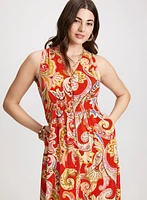 Paisley Print Midi Dress
