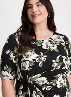 Robe ajustée à motif floral