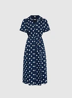 Robe midi à pois