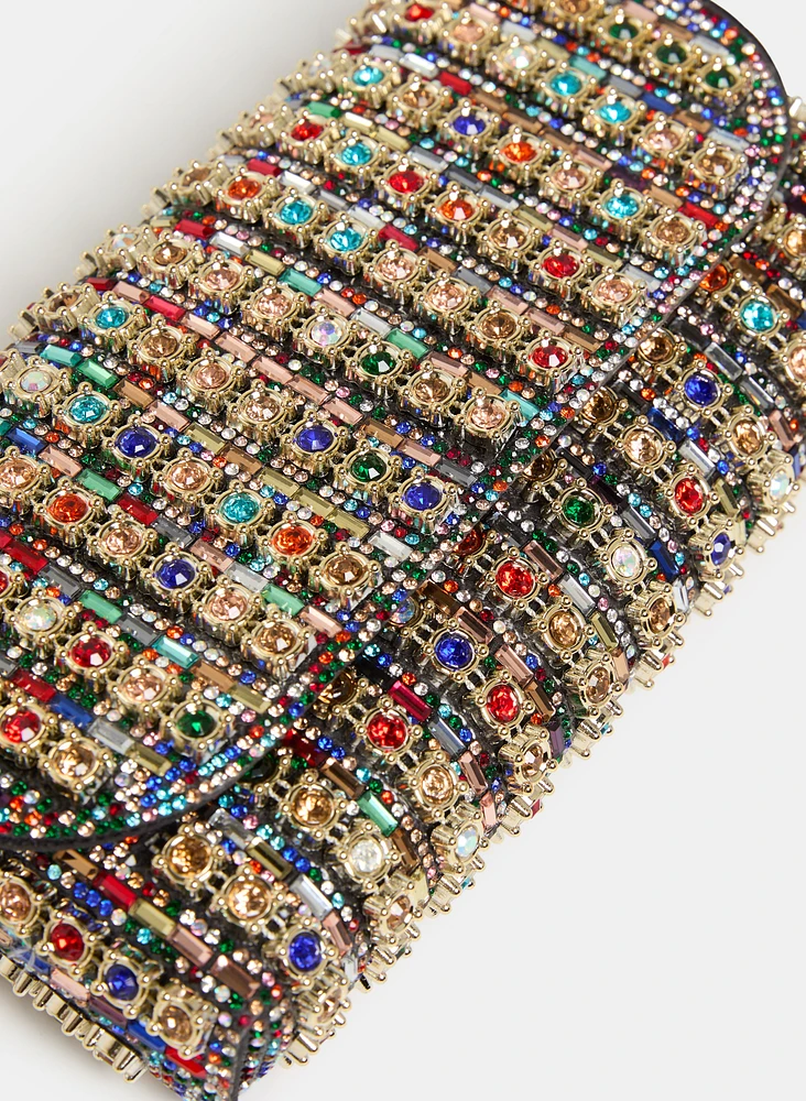 Mixed Stone Clutch