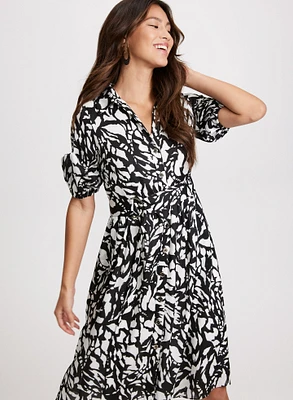 Abstract Animal Print Dress