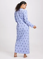 Floral Print Long Nightgown