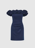 Ruffled Off-The-Shoulder Dress