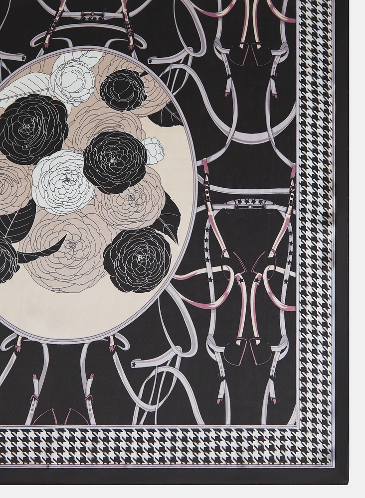 Foulard à motif mixte