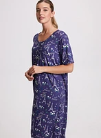 Robe de nuit à motif mélangé