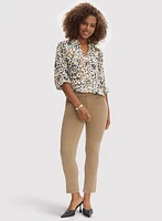 Blouse à motif abstrait et pantalon orné